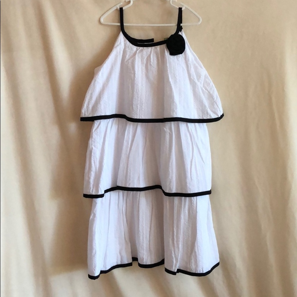 black and white tiered dress,girls 10, 18$